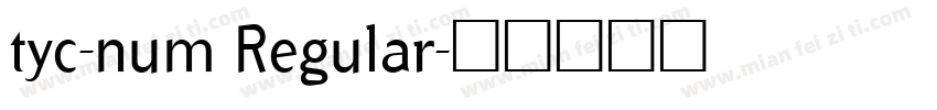 tyc-num Regular字体转换